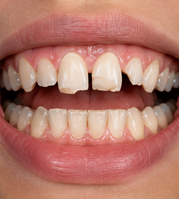 Before smile treatment
