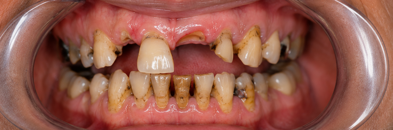 Before smile treatment