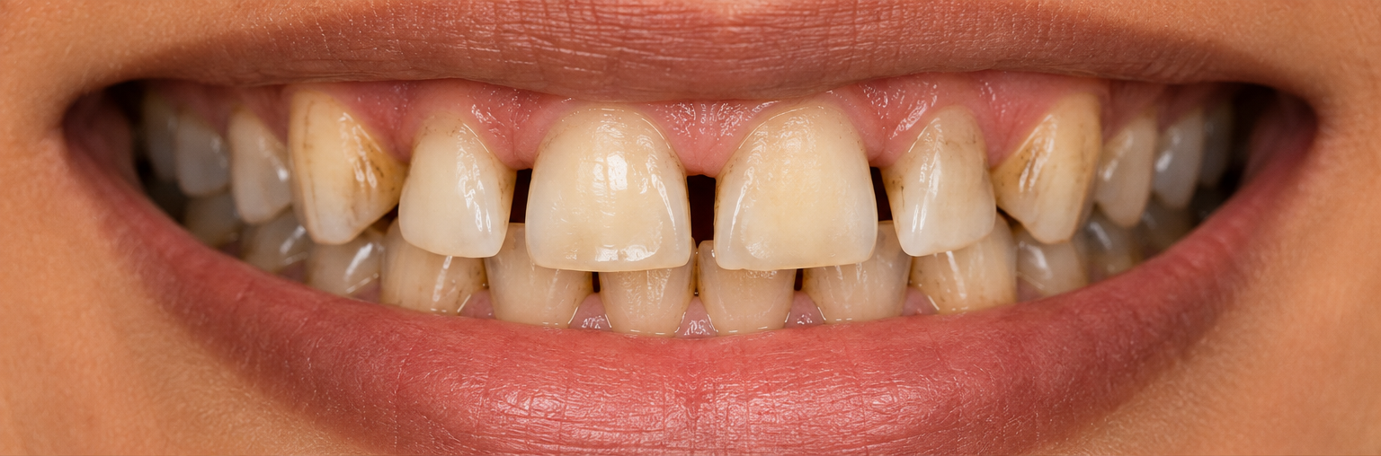 Before smile treatment