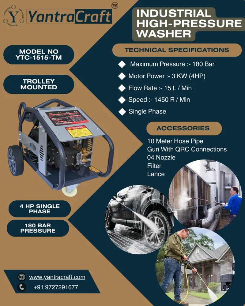 YantraCraft 150 bar portable pressure washer front view